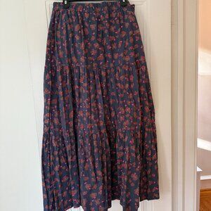 Oliphant Tiered Maxi Skirt - Floral - Size Large